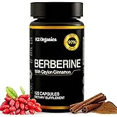 GLP1 Support for Weight Loss - Sugar-Free 97% Pure Berberine Complex w Ceylon Cinnamon 1200mg, ACV [AMPK Metabolic Activator] Berberine Supplement for Appetite Control, Carb Blocker & Fat Burn