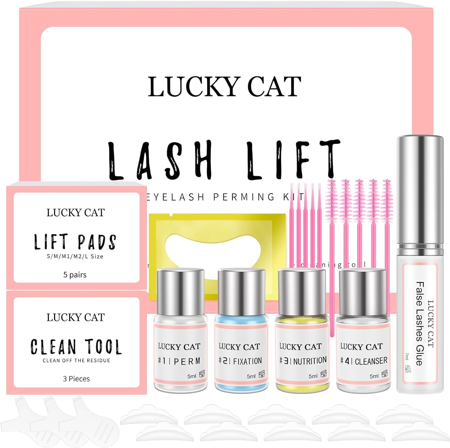 Lash Lift Kit Eyelash Perm Kit Professional Lash Lift for Perming,Curling and Lifting Eyelashes| Salon Grade Supplies for Beauty Treatments|Includes Eye Shields|Pads and Accessories