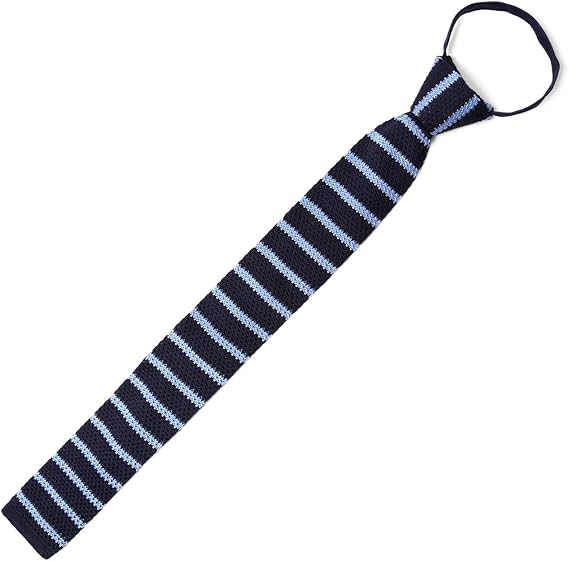 Amazon ワンタッチ ニットタイ Necktie ニットネクタイ カラー カジュアル ボーダー柄 M H A 019 ｇ ネイビ ブル ネクタイ 通販