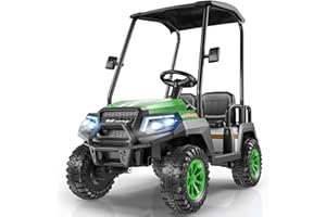 LIGIANT R9 24V Kids Golf Cart, 4 Seats, 4WD Kids Electric Car w/Remote Control, Spring Suspension, Multimedia Functions Including Music, Story, Wireless Connection, Horn, Power Display, Detachable Awning