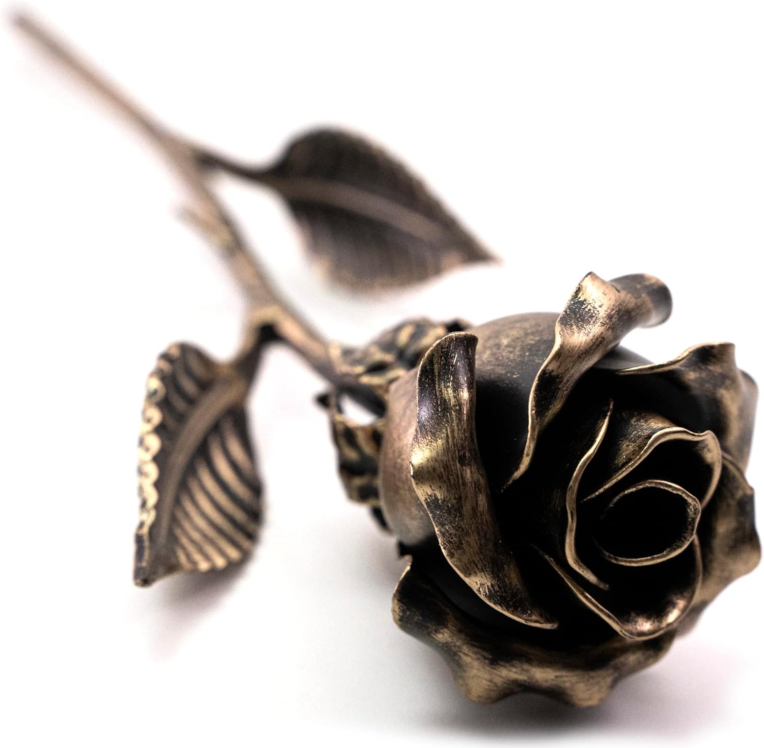 Mixed Media - MakuliSmit Handcrafted Bronze Metal Rose - Solid Gift of Everlasting Love - 8th 19th Wedding for Her