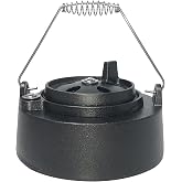 Quantfire Cast Iron Cap for Big Green Egg Dual Function Metal Top, Daisy Wheel Chimney Cap for M/L/XL/XXL Big Green Egg Accessories Replacement