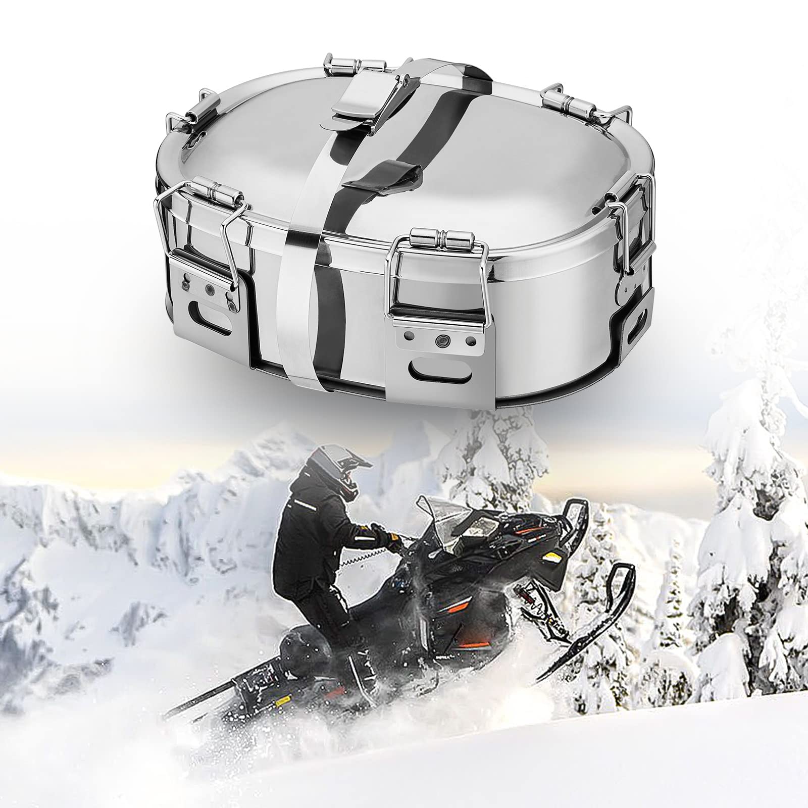 Photo 1 of KEMIMOTO Exhaust Food Warmer UTV Stainless Muffler Exhaust Cooker Compatible with Arctic Cat Polaris ATV Motorcycle Snowmobile Lunch Box Food-Grade Hot Dogger Warmer