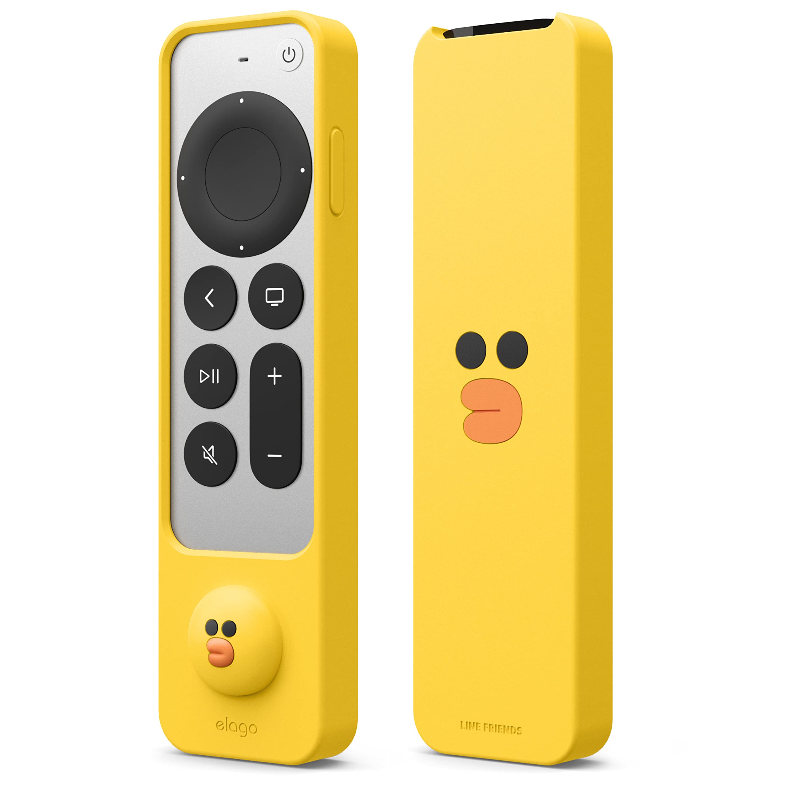 elago | LINE Friends Slim Case Compatible with Apple TV 4K Siri Remote 3rd (2022) & 2nd Generation - Slim Design, Light Weight, Scratch-Free Silicone, Shock Absorption, Full Access to All Functions