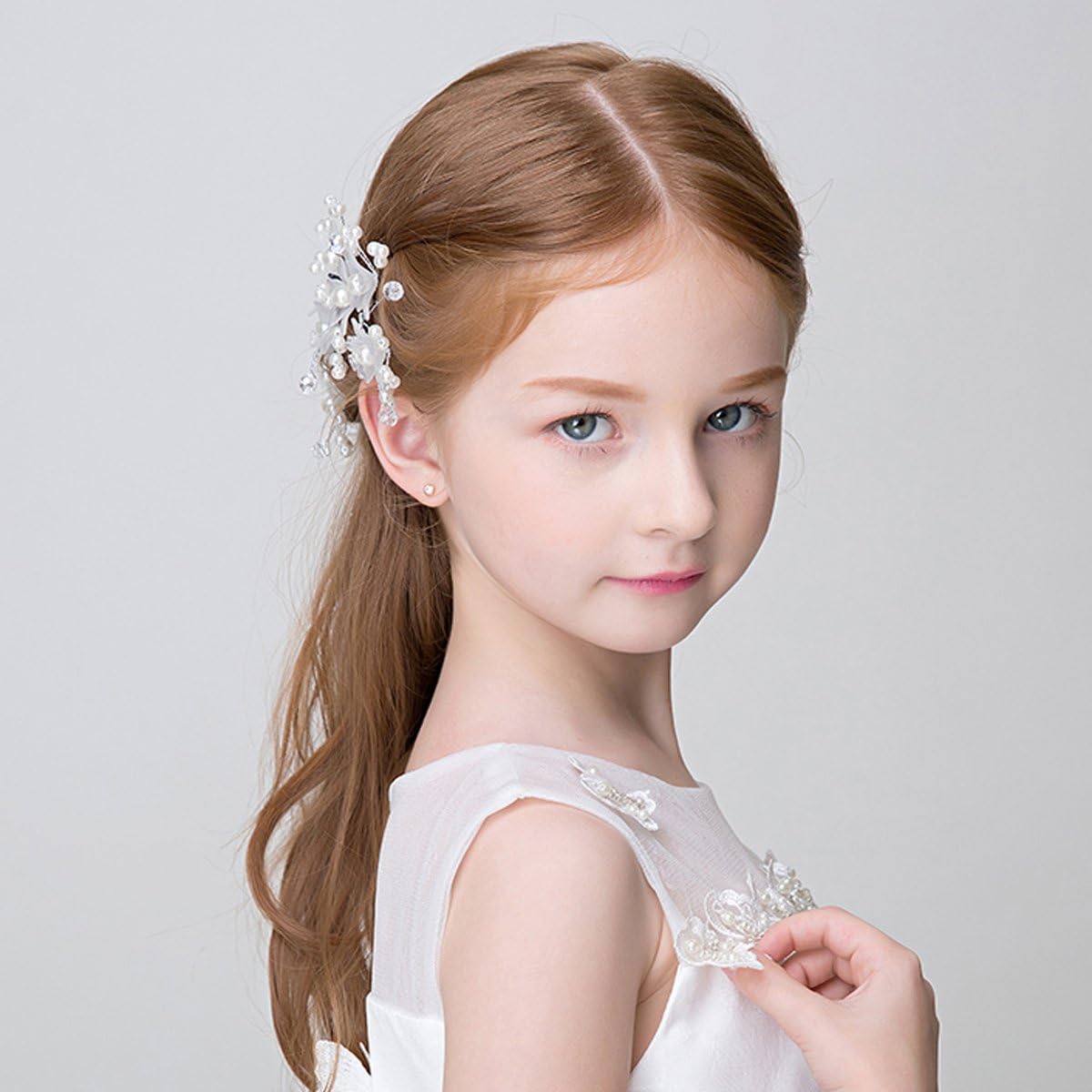 Amazon Avilmore 髪飾り 花 ヘアピン 5本セット 子供 発表会 アクセサリー フラワーティアラ ピン コーム 通販