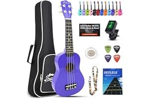 Ukulele for Beginners Hawaiian Wood Soprano Ukelele Starter Kit for Kids Adult Student Ukalelee Uke Bundle Pack with Free Les