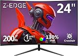 Z Edge 24 Inch Curved Gaming Monitor 200Hz 1ms MPRT FHD VA FreeSync