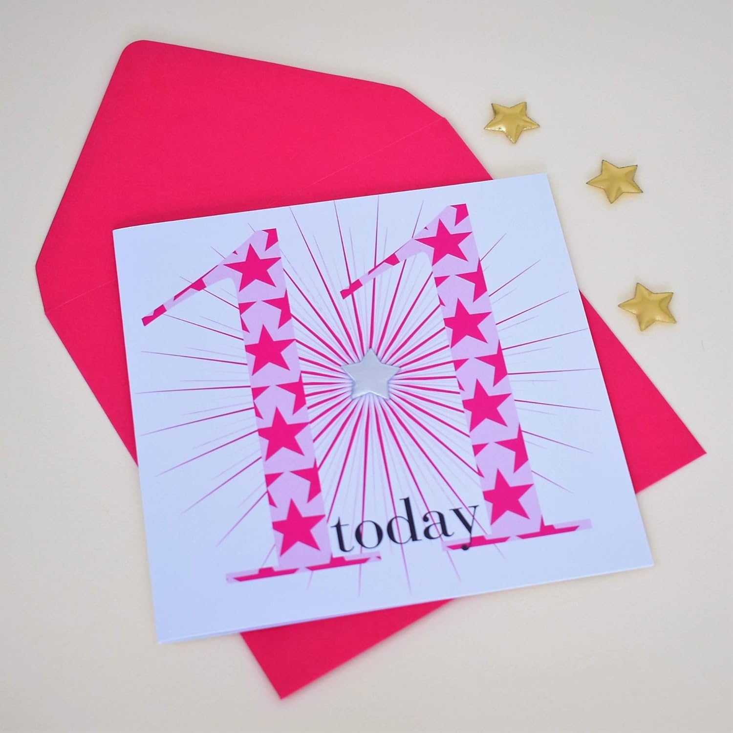 Claire Giles Ages Age 11 Girl Birthday Card, AGE11G, pink, Pack of 1 - Image 5