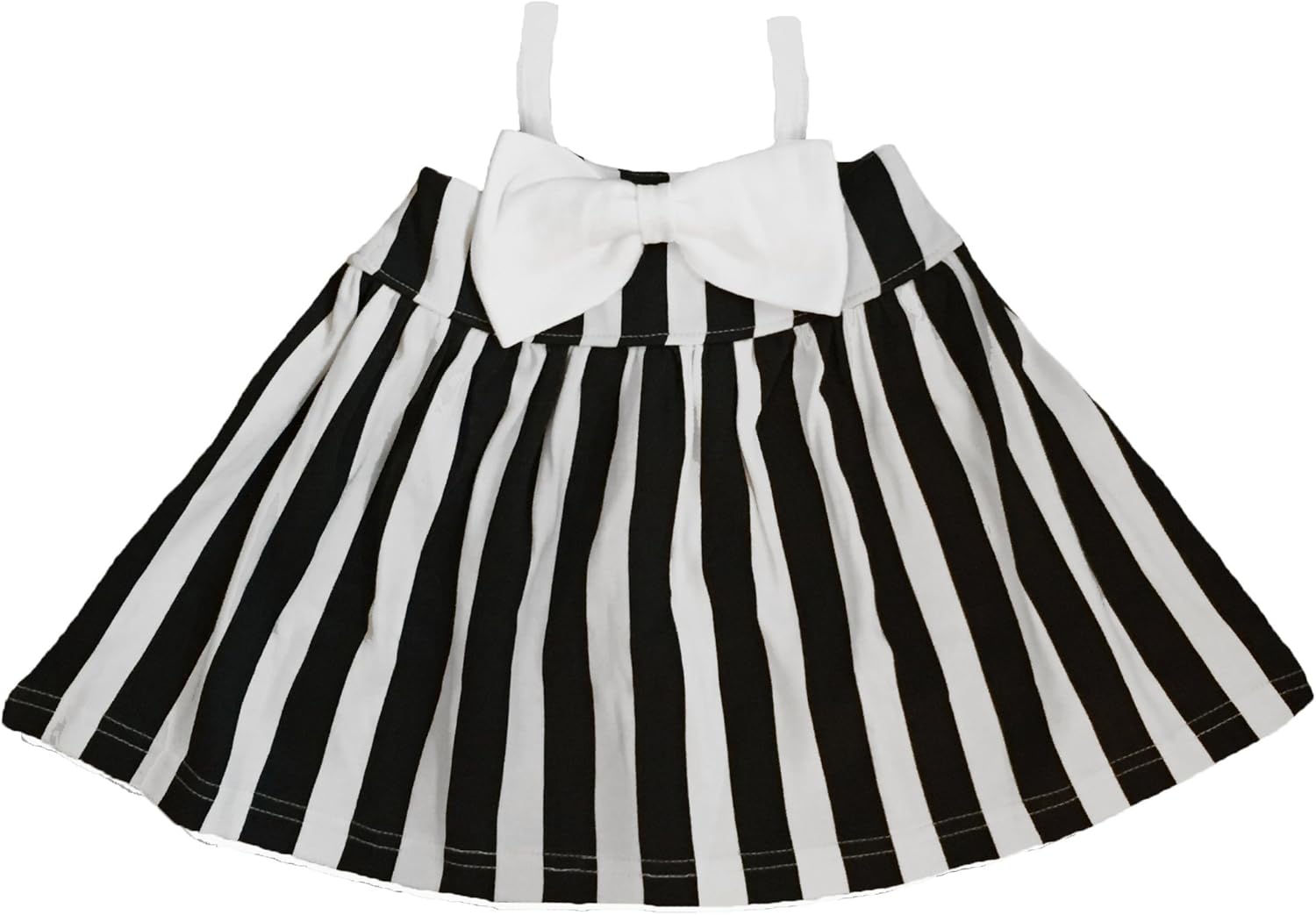 black and white striped sundress