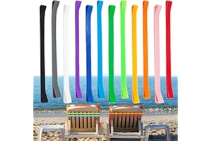FIZITE 12 Pack Multicolor Towel Bands for Beach Chairs, Windproof Natural Rubber Bands, 12, 13*0.8 inches