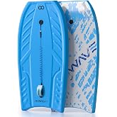 WOOWAVE Bodyboard 41 inch for Kids and Adults | Body Board with EPS Core, XPE Deck, HDPE Slick Bottom, Coming with Coiled Wrist Leash for All Surfing Levels Surfers
