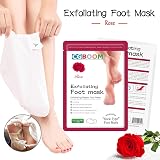 CGBOOM 3 Pack Foot Peel Mask Rose Exfoliating Socks Callus Remover Dry Cracked view 3