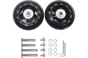 YONGXUAN Mute Wear-resistant Luggage Suitcase Replacement Wheels Kit Inline Outdoor Skate Replacement Wheels Diameter 2.75 inch
