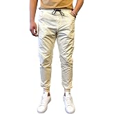 Southpole Men's Tech Woven Basic Jogger Pant for Men Lightweight Trackpant (Cream, Large)
