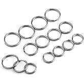 FEGVE TC4 Titanium Small Split Key Rings, Jump Rings for Keys Jewelry DIY | Titanium Rustproof and Durable, Anti-deform