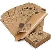 TUESMEILL Printed Parchment Paper, 100 Deli Sheets, 15 x 11 in | Grease-resistant newsprint deli wrap for sandwiches and basket liners at home, picnics, parties, and food service