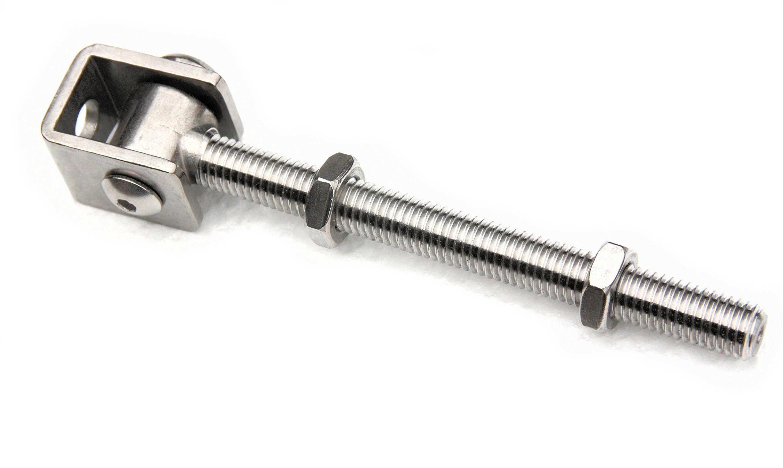 UHRIG V2A Stainless Steel Gate Hinge M12, Weld-on Hinge Long, Stainless Door Hinge for Garden Door