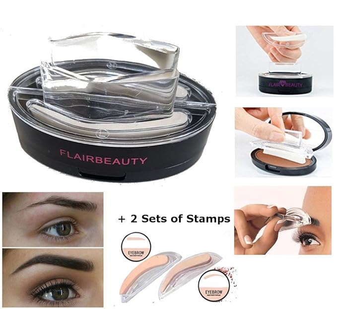 Eyebrow Stamps by FLAIRBEAUTY Waterproof Eyebrow Stamp for Blonde to