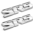 Lyxheth 3D SR5 Metal Emblem, Tailgate Emblems, Car Side Fender Rear Tailgate Decal, Universal Car Decor Accessories Fender Trunk Decorative Badge Stickers for Vehicle Exterior (SR5 Silver, 2PCS)