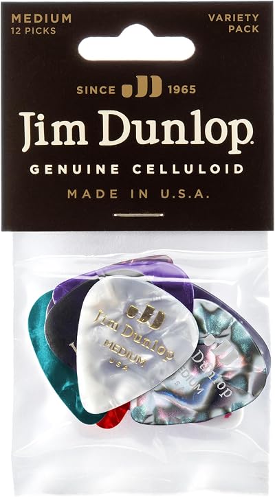Dunlop Picks Variety PVP106 Celluloid Medium Pack 12 Jim Dunlop