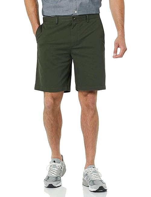 Amazon Essentials Men's Slim-Fit 9" Chino Short, Dark Olive, 36