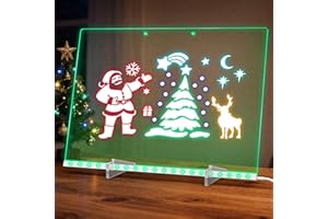 ABCOOL Led Note Board with 7 Colors, Light Up Acrylic Cosmody Drawing Board, Glowing Acrylic Dry Erase Board with Light, Lumiboard Led Boards