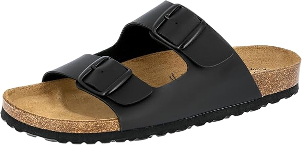 Lico Herren Bioline Man Pantoletten, Schwarz, 46 EU