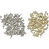IDEALSV Small Mini Eyes Screw-in Hooks Jewelry Eye Pin,Silver+Gold Colors (500 PCS)