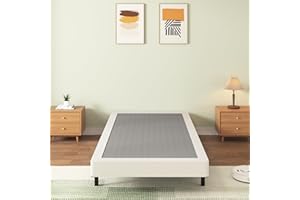 FMDMR Twin Box Spring with Fabric Cover Set, 5 Inch Twin Size Box Spring with 2500lbs Max Weight Capacity, Durable Mattress Foundation Easy Assembly, Non-Slip, Noise Free