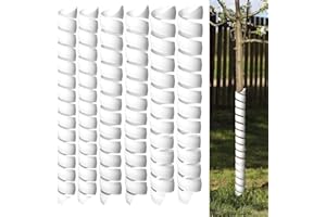 HOLANHING 3 Size Tree Trunk Protector, 6Pcs Plastic Spiral Tree Protectors, Tree Trunk Protector Guard, Tree Guards Trunk Protector, Protect Trees from Deer, Rabbit, Rodents, Mowers(6Pcs,3 Sizes)