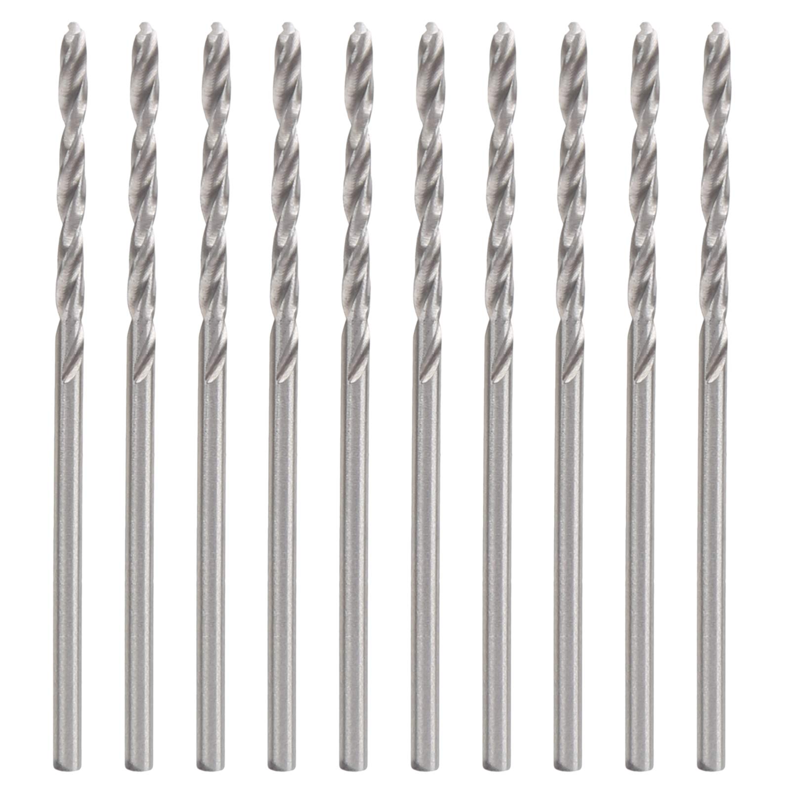 10Pcs Twist Drill Bit Small Straight Shank Pearl Drilling Machine Tools Jobber Length Drill Bit Set 1.75mm with Plastic Storage Case for Pearl Beads Punching