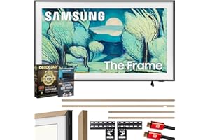 Samsung QN50LS03FA 50" The Frame QLED 4K AI TV (2025) Bundle with Modern Teak Bezel, CPS 26 Month Protection, Slim Flat Mount, 2X HDMI Cables & Deco Gear Complete Home Theater Beginner's Guidebook