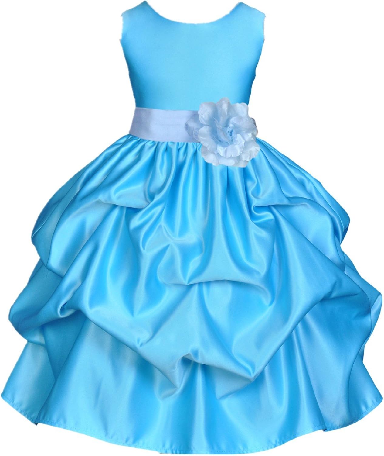 turquoise blue flower girl dresses