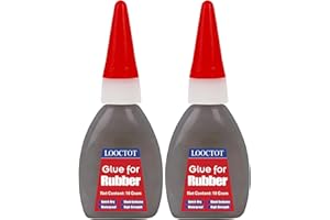 LOOCTOT Black Rubber Glue,Rubber Contact Cement,Glue for Rubber Products Repair,Bonding Between Rubber and Rubber,Rubber and Other Materials;Instant Glue for Tire,Rubber Tube,Rubber Edge,etc(20g)