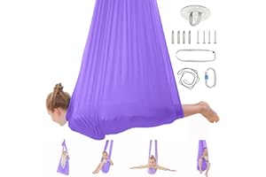 SKYPHAROS Sensory Indoor Swing for Kids - 360° Swivel Holds up to 200lbs Therapy Cuddle Swing for Children with Special Needs ADHD Integration