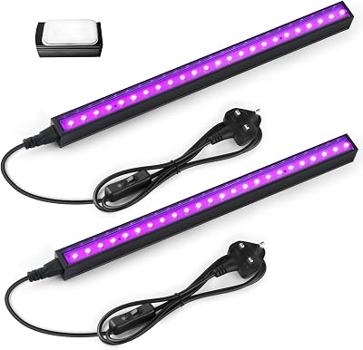 Barrina T5 Black Light 10W 1ft UK Plug Linkable Magnetic Aluminium