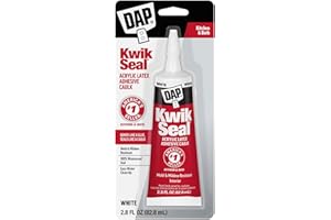 DAP Kwik Seal Kitchen & Bath Adhesive Caulk, White, 2.8 oz (7079800954)