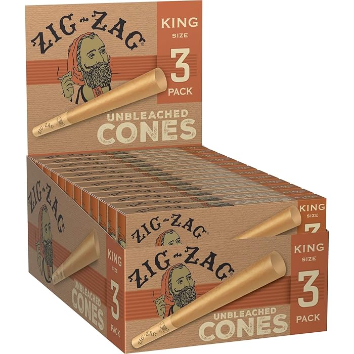 Buy ZigZag Rolling Papers Unbleached King Size 110mm Natural
