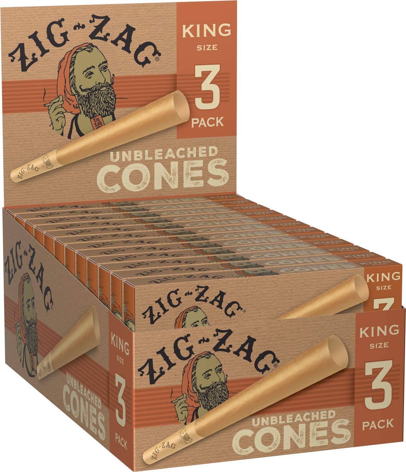 Buy ZigZag Rolling Papers Unbleached King Size 110mm Natural