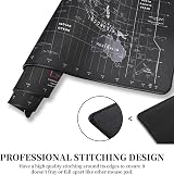 HGWALP Large Gaming Mouse Pad Black World Map 31.5 x 11.8 Inch Anti-Slip view 4