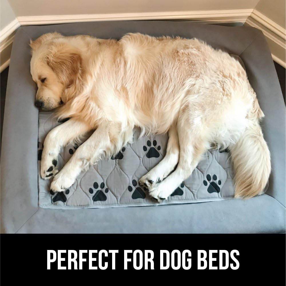 Gorilla Grip Original Reusable Pad and Bed Mat for Dogs 34x21, 2 Pack, Absorbs 3 Cups, Oeko Tex Certified, Washable Waterproof, Puppy Crate Training, Furniture Protection Pet Pads, Fits 36-inch Crates : Pet Supplies