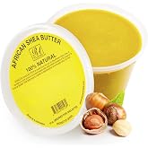 RA Cosmetic's 100% Natural Unrefined Yellow Shea Butter &ndash; Pure African Luxury for Skin &amp; Hair - Sourced from Ghana - 16oz Jar