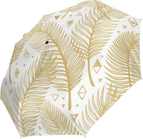 Amazon Co Jp 日傘 晴雨兼用 折りたたみ傘 丈夫 傘 おしゃれ ヤシ 葉 金色 北欧風 個性 レディース メンズ ワンタッチ自動開閉 おりたたみ 耐強風 Uvカット 通勤 旅行用 ホーム キッチン