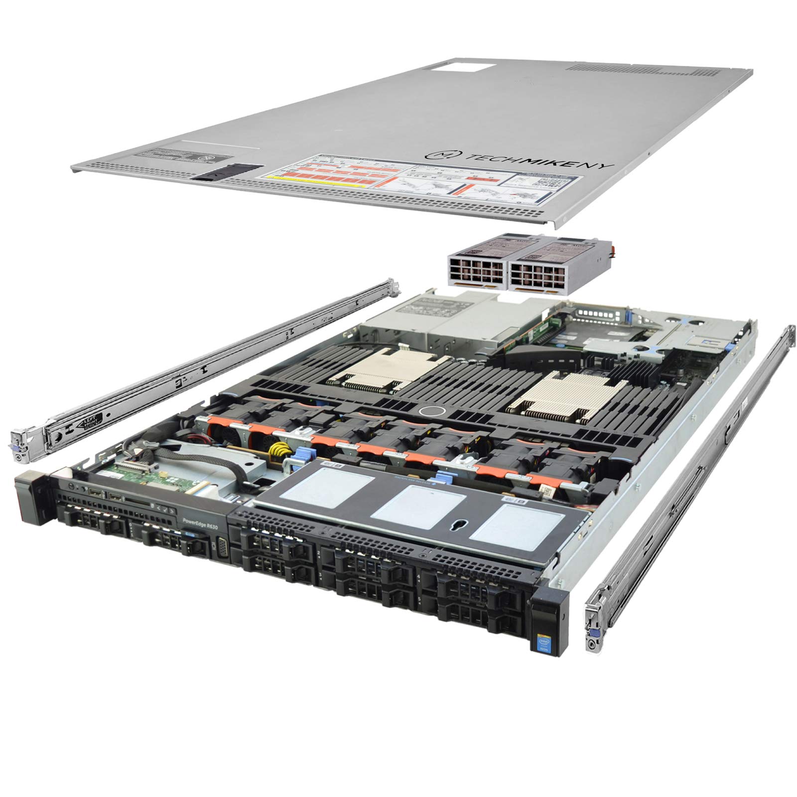 TechMikeNY Server 3.20Ghz 16-Core 64GB RAM 2X 900GB 4X 1.2TB 2X Caddies PowerEdge R630 (Renewed)