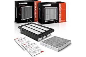 A-Premium 2-PC Engine & Cabin Air Filter with Activated Carbon Compatible with Honda CR-V CRV 2017-2022, Civic 2016-2021 1.5L