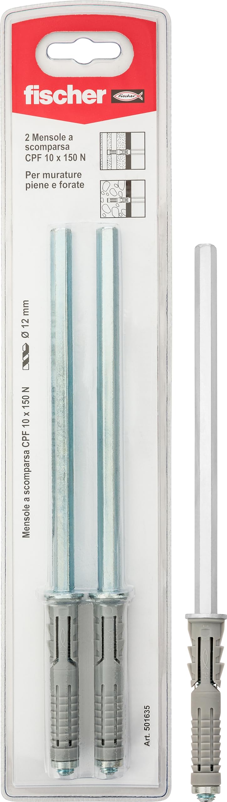 Hidden Shelves Fischer Art.CPF Blister 2PZ