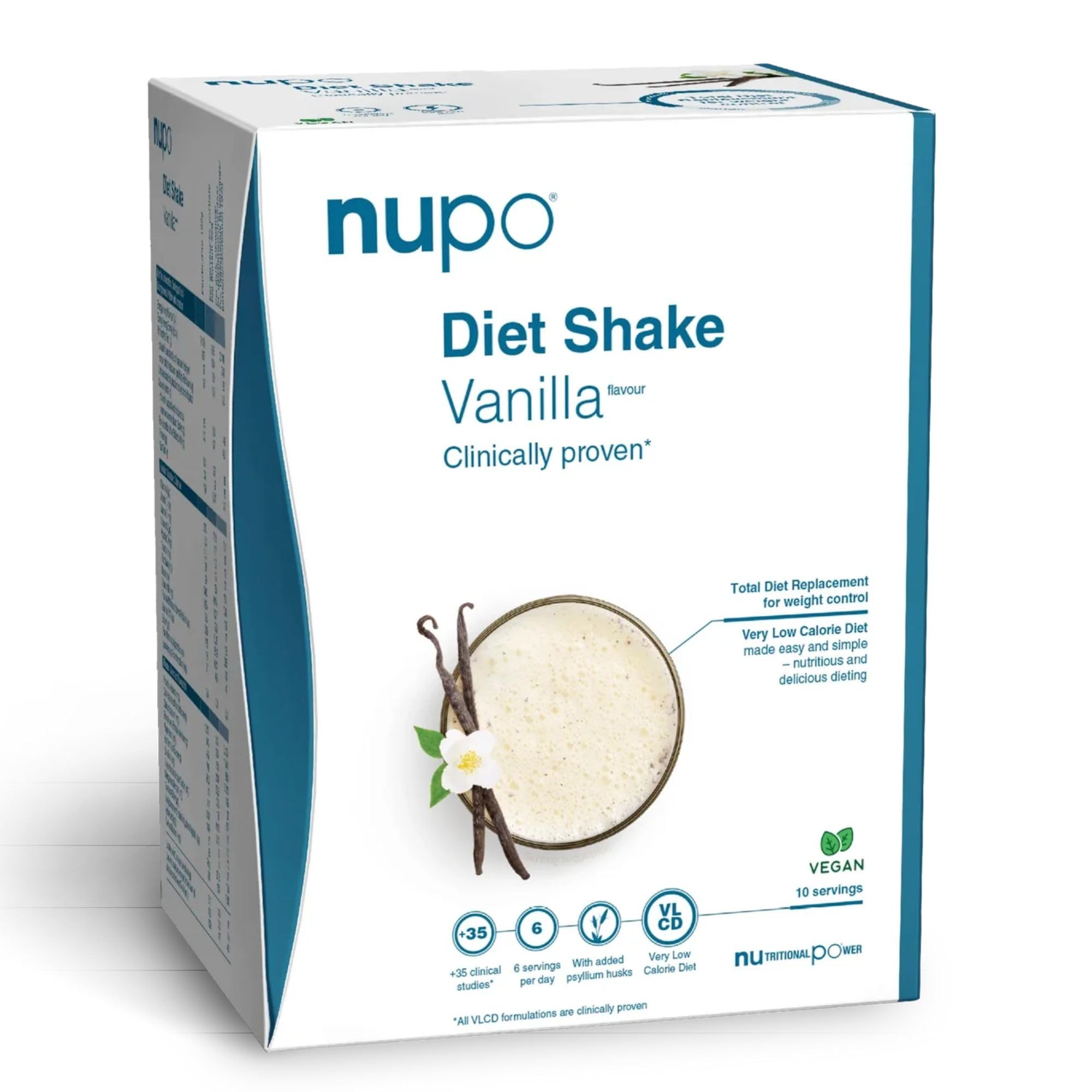 NUPO Diet Shakes for Weight Loss for Women & Men (12 Servings) | Tasty Meal Replacement Drinks | Clinically Proven Food Replacement Shakes for Weight Management I Very Low-Calorie Diet, GMO Free