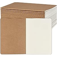 ZCZN 24 Pack A5 Blank Notebook, Kraft Notebooks 60 Pages(30 Sheets), 8.15 * 5.5 Inches Unlined Notebook, Bulk Diary, Subject,