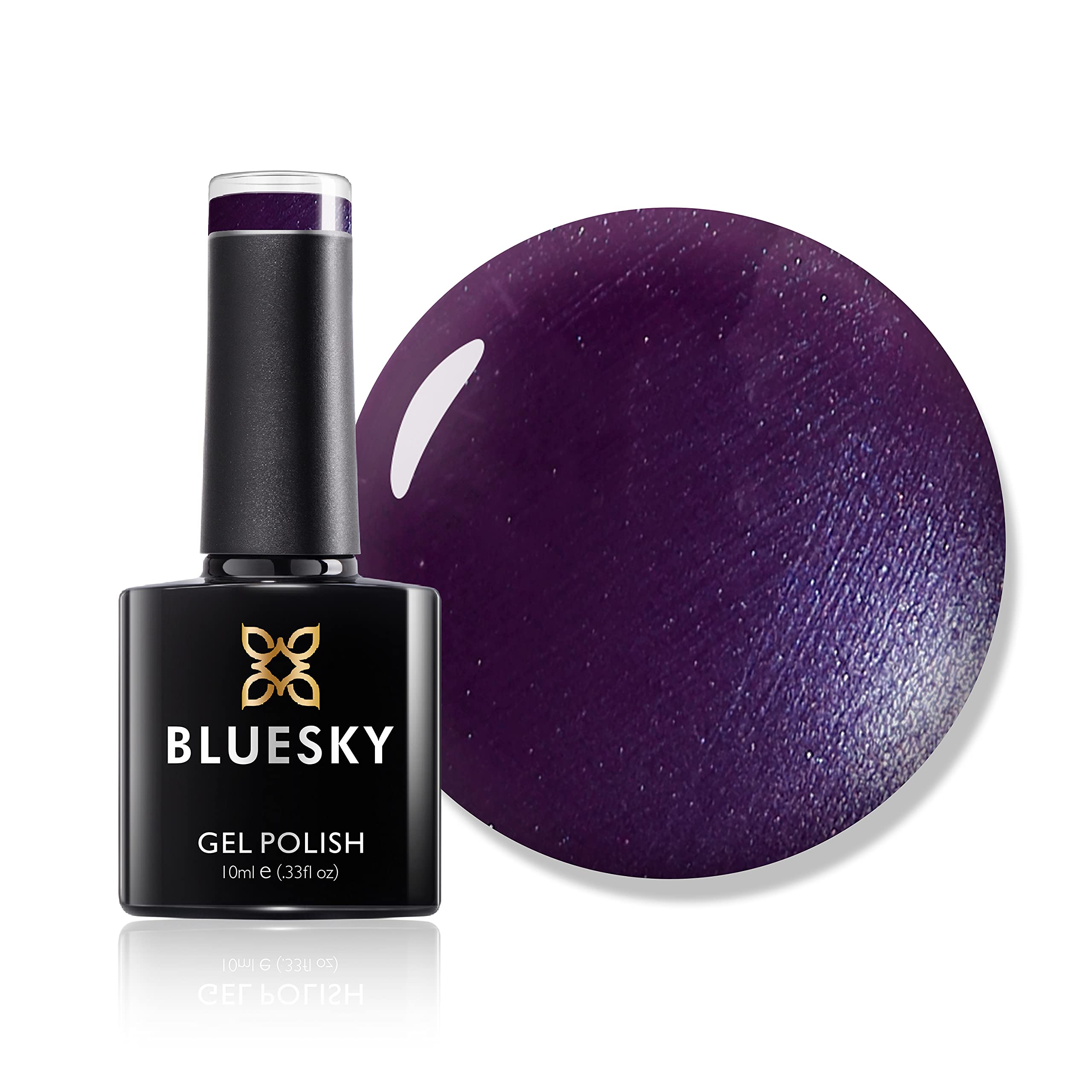 Bluesky Gel Nail Polish, Violette Sparkle 80543, Dark Purple Glitter Long Lasting, Chip Resistant, 10 ml (Requires Drying Under UV LED Lamp) — image 1