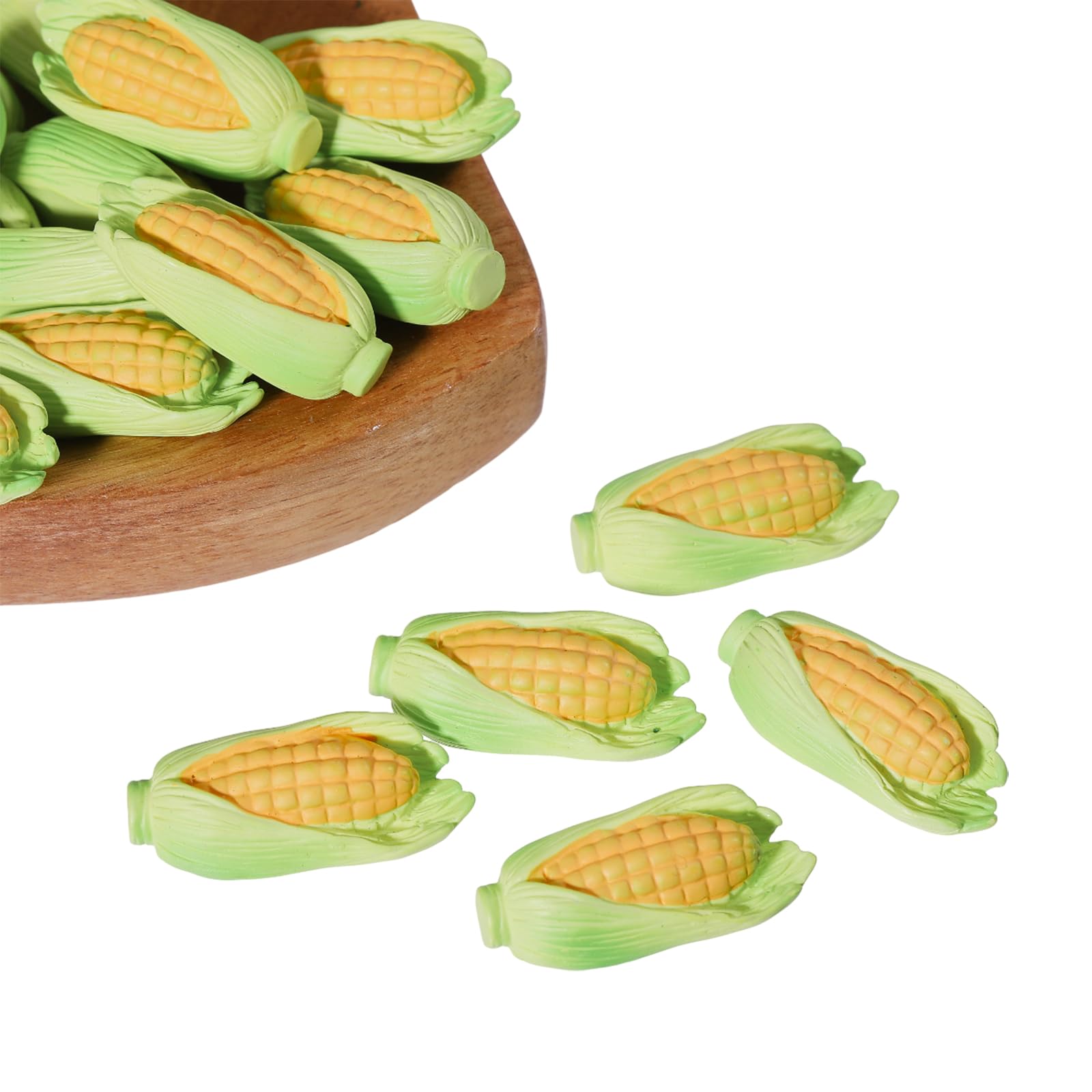Photo 1 of CHGCRAFT 24Pcs Miniature Corn Resin Miniature Vegetable Yellow Mini Corn for Home Kitchen Photography Party Decoration